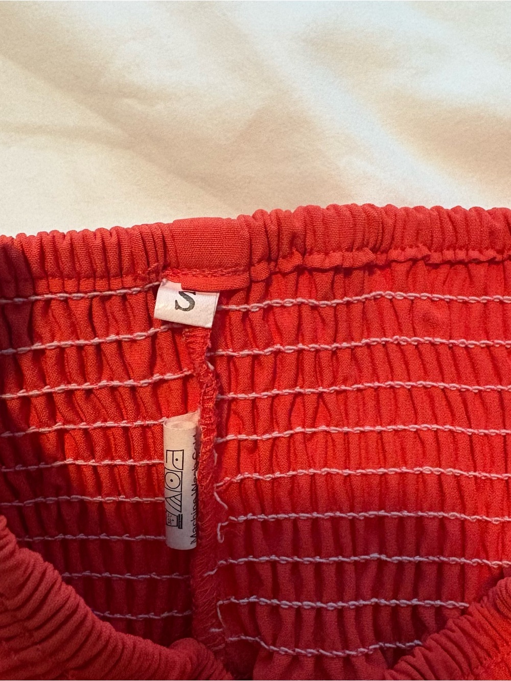 Orange/peachy front-tie matching set! - Picture 2 of 6